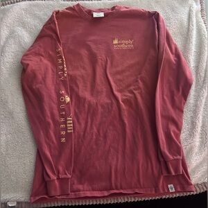 Simply Southern Woman’s Maroon Long Sleeve Tee